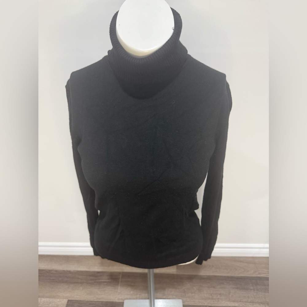 Mango Black Turtleneck Sweater